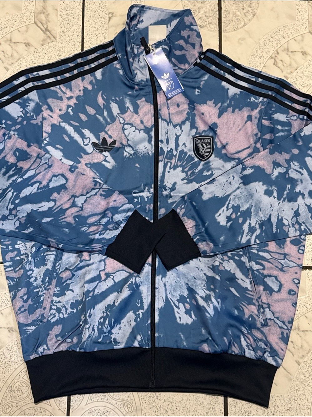 New Adidas San Jose Earthquakes Firebird Track Top Jacket Mens Size Large JY7911